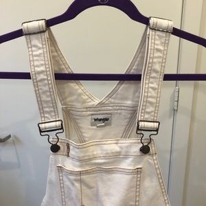 Wrangler white overalls, XS